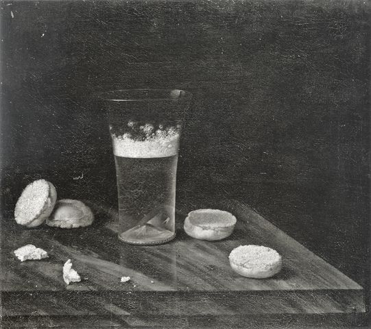 Bullaty Lomeo Photographers — Hainz Georg - sec. XVII/ XVIII - Natura morta con bicchiere di birra e pane — insieme